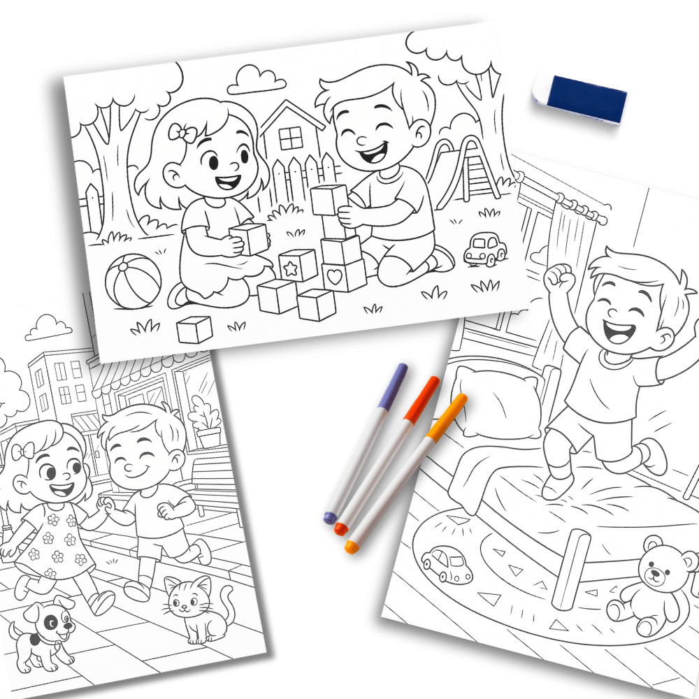 Coloriage Emma & Léo