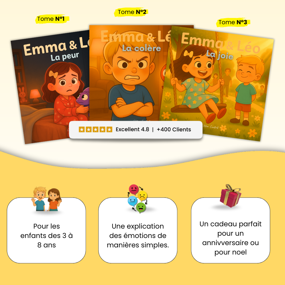 Livres pour enfants "Emma & Léo - La Joie"